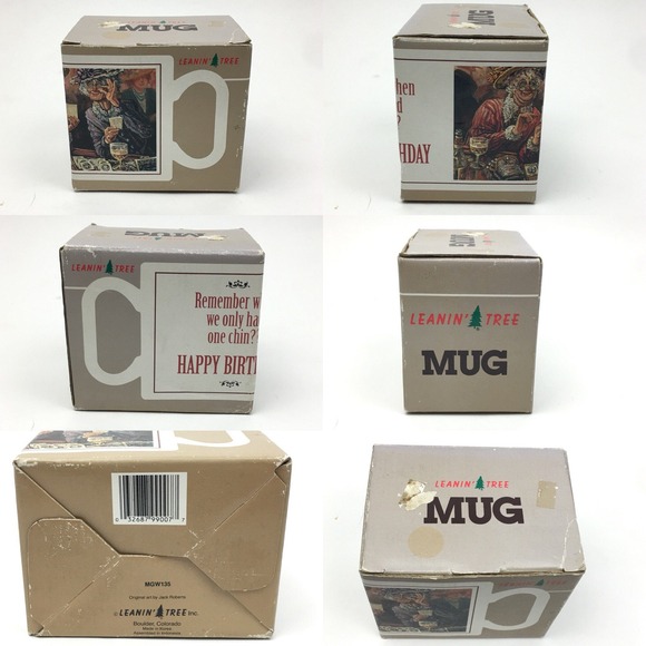 Leanin Tree Funny Remember When We Only Had One Chin Happy Birthday Mug Vtg - Picture 9 of 9